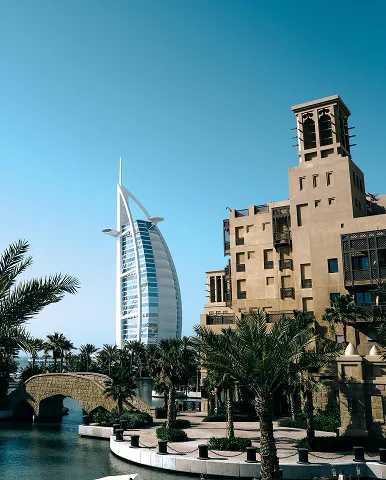A panoramic view of the Burj Al Arab hotel